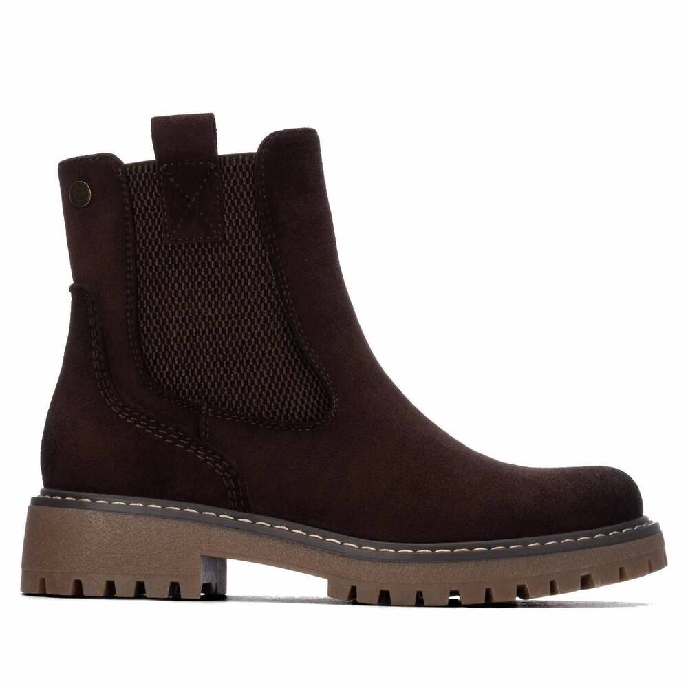 NEW REFRESH women's ankle booties in brown